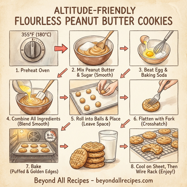 Altitude-Friendly Flourless Peanut Butter Cookies instructions