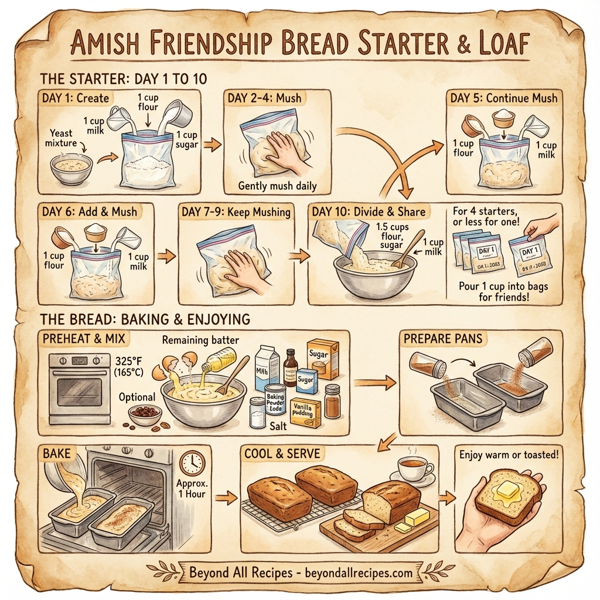 Amish Friendship Bread Starter & Loaf instructions