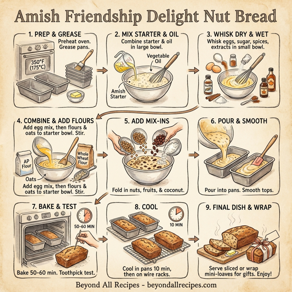 Amish Friendship Delight Nut Bread instructions