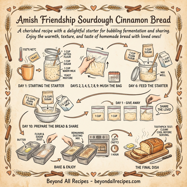 Amish Friendship Sourdough Cinnamon Bread instructions