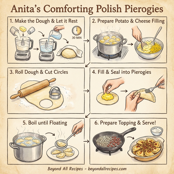 Anita's Comforting Polish Pierogies instructions