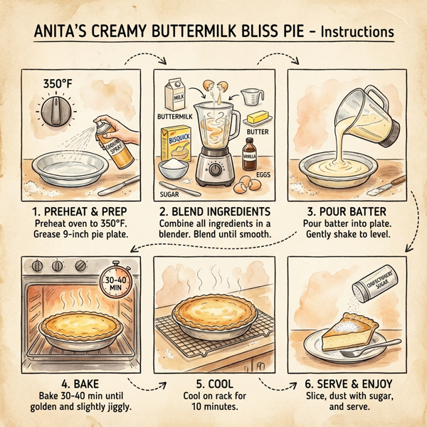 Anita's Creamy Buttermilk Bliss Pie instructions