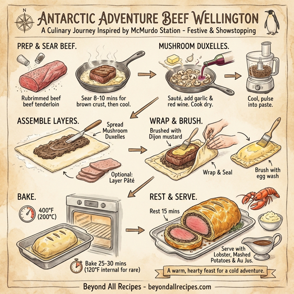 Antarctic Adventure Beef Wellington instructions