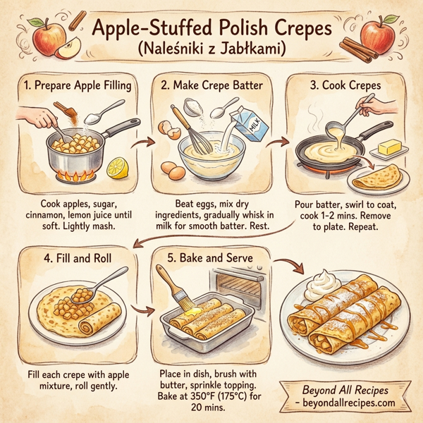 Apple-Stuffed Polish Crepes (Naleśniki z Jabłkami) instructions