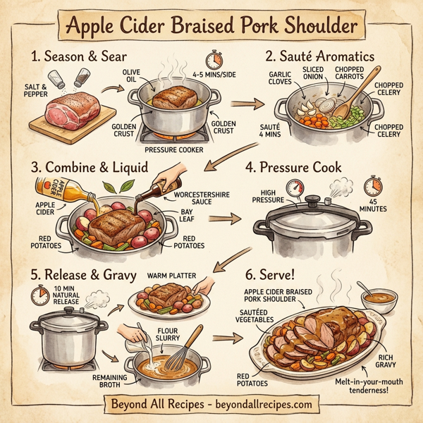Apple Cider Braised Pork Shoulder instructions