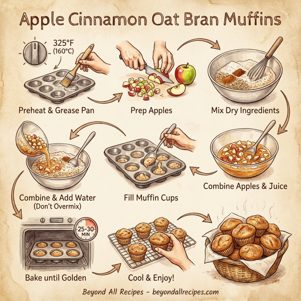 Apple Cinnamon Oat Bran Muffins instructions