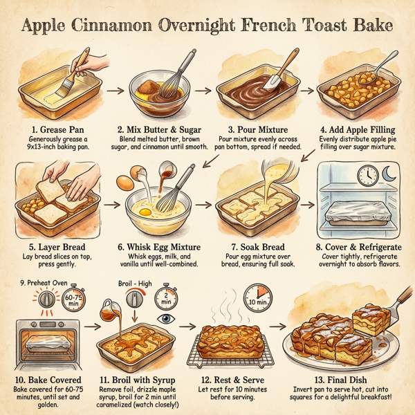 Apple Cinnamon Overnight French Toast Bake instructions