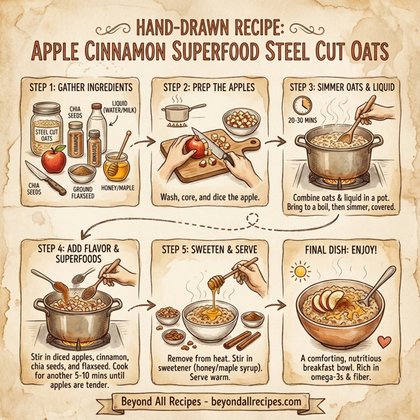 Apple Cinnamon Superfood Steel Cut Oats instructions