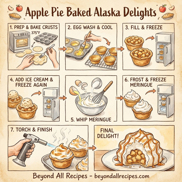 Apple Pie Baked Alaska Delights instructions
