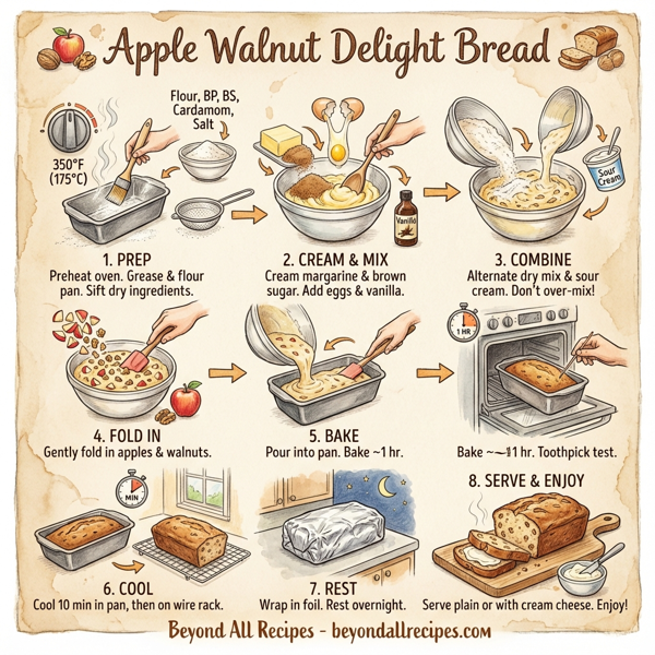 Apple Walnut Delight Bread instructions