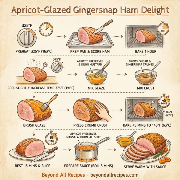 Apricot-Glazed Gingersnap Ham Delight instructions