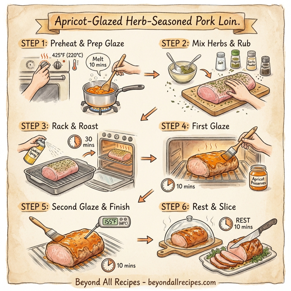 Apricot-Glazed Herb-Seasoned Pork Loin instructions