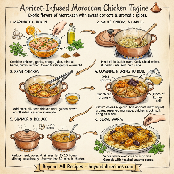 Apricot-Infused Moroccan Chicken Tagine instructions