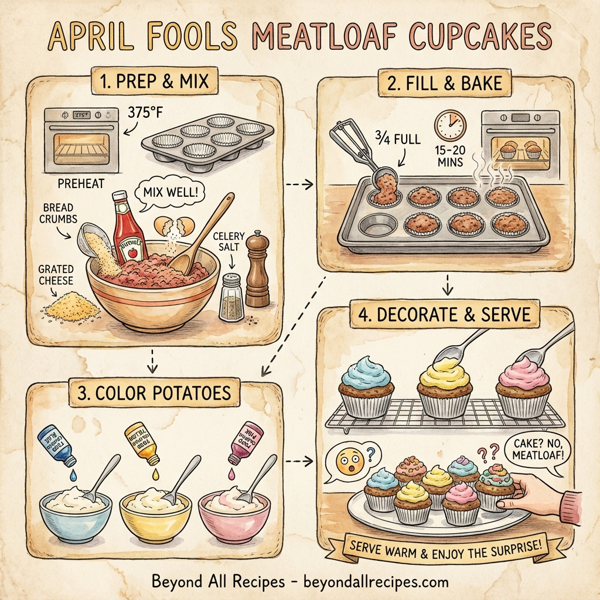 April Fools Meatloaf Cupcakes instructions