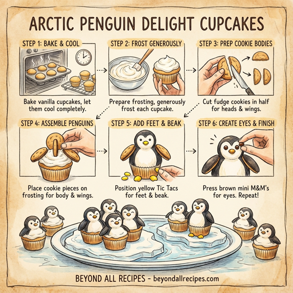 Arctic Penguin Delight Cupcakes instructions