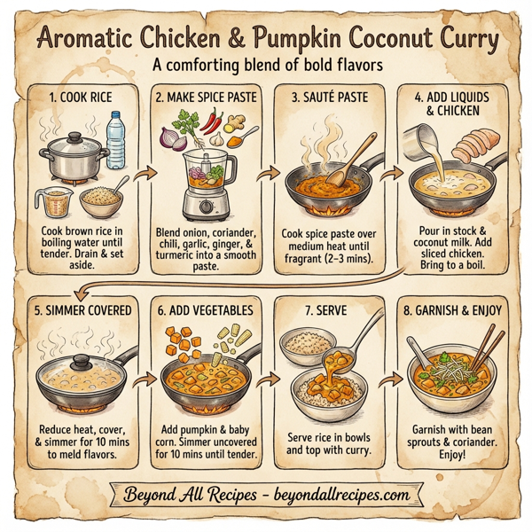 Aromatic Chicken & Pumpkin Coconut Curry instructions
