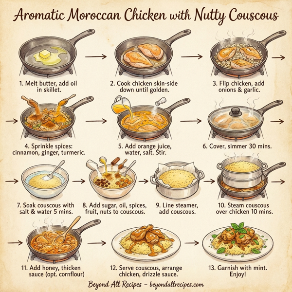 Aromatic Moroccan Chicken with Nutty Couscous instructions