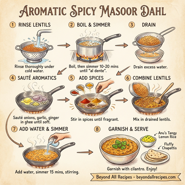 Aromatic Spicy Masoor Dahl instructions