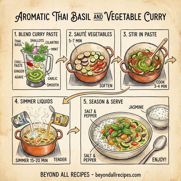 Aromatic Thai Basil and Vegetable Curry instructions