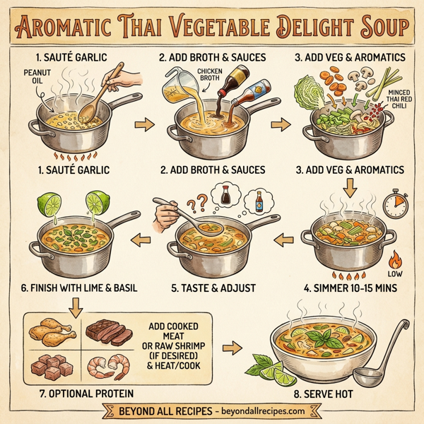 Aromatic Thai Vegetable Delight Soup instructions