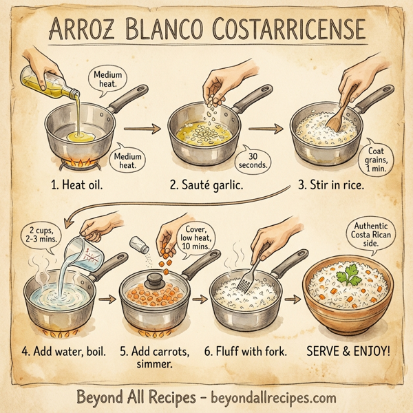 Arroz Blanco Costarricense instructions