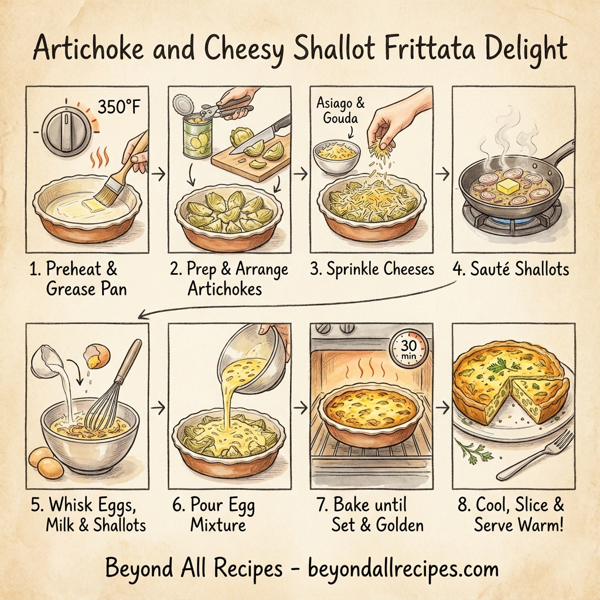 Artichoke and Cheesy Shallot Frittata Delight instructions