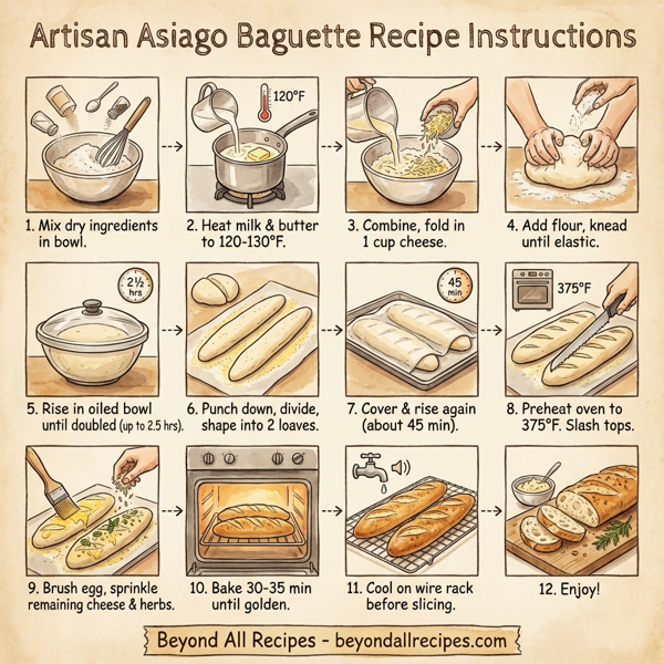 Artisan Asiago Baguette instructions