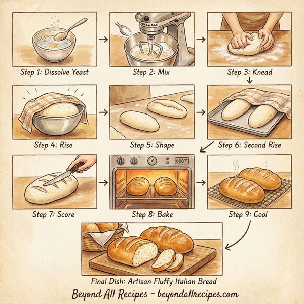 Artisan Fluffy Italian Bread instructions