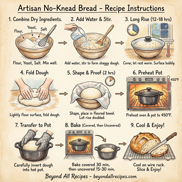 Artisan No-Knead Bread instructions