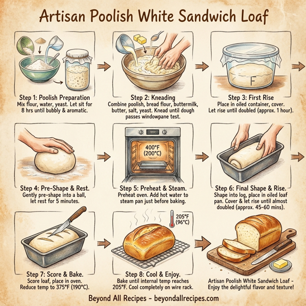 Artisan Poolish White Sandwich Loaf instructions