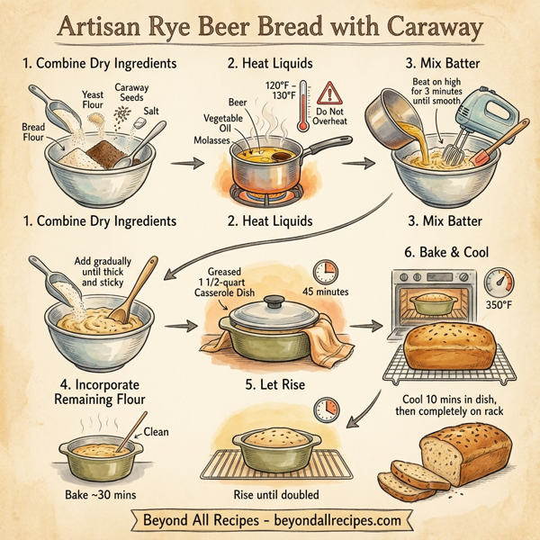 Artisan Rye Beer Bread with Caraway instructions