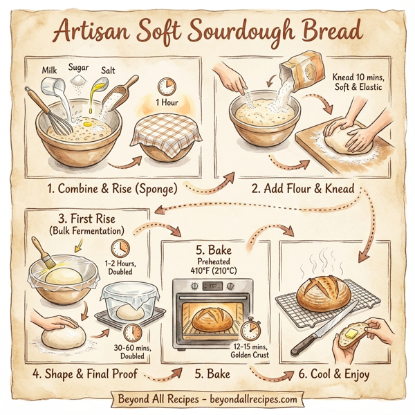 Artisan Soft Sourdough Bread instructions