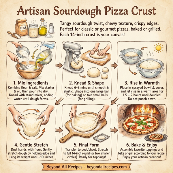 Artisan Sourdough Pizza Crust instructions