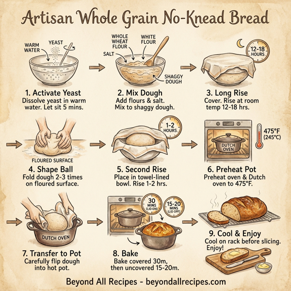 Artisan Whole Grain No-Knead Bread instructions