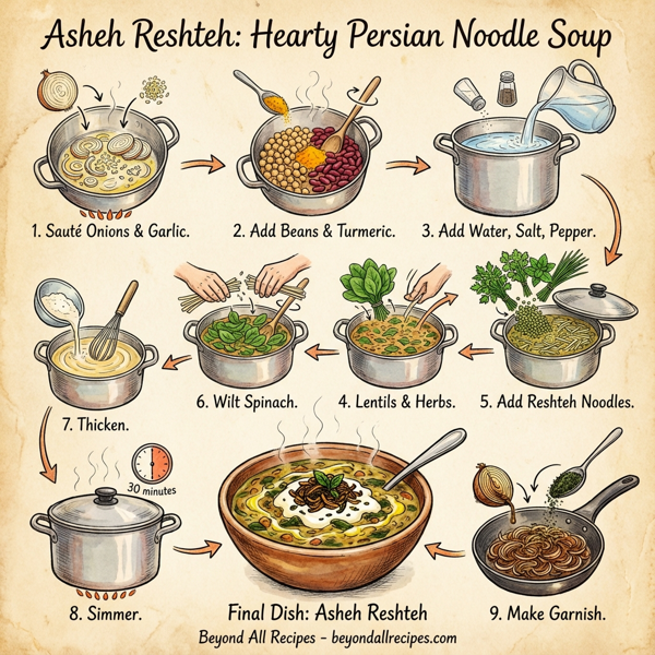 Asheh Reshteh: Hearty Persian Noodle Soup instructions