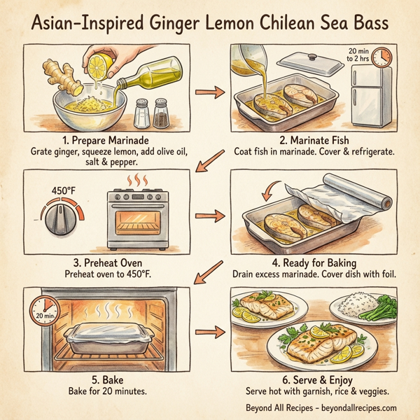 Asian-Inspired Ginger Lemon Chilean Sea Bass instructions
