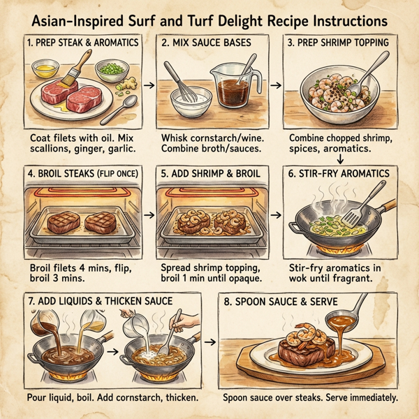 Asian-Inspired Surf and Turf Delight instructions