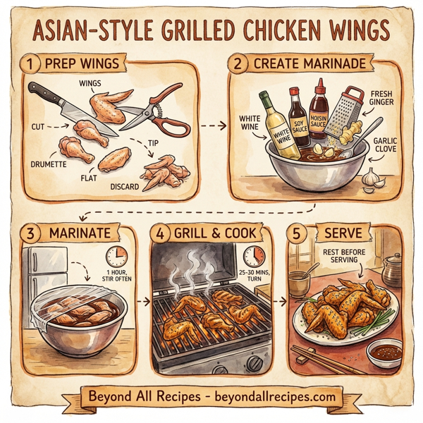 Asian-Style Grilled Chicken Wings instructions