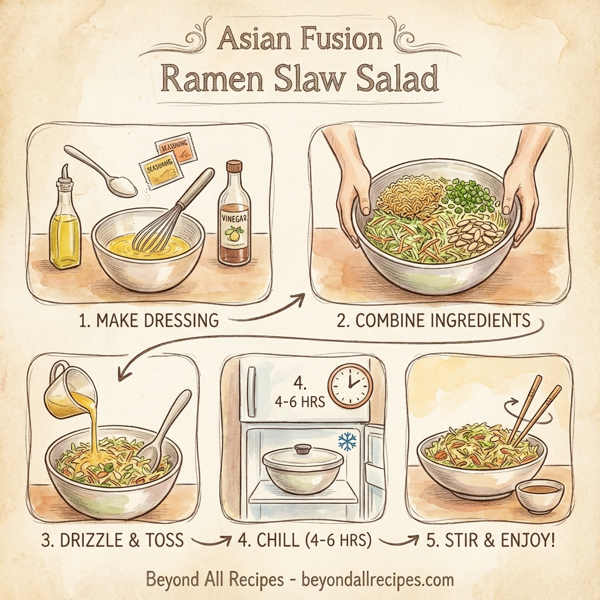 Asian Fusion Ramen Slaw Salad instructions