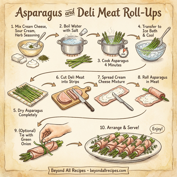 Asparagus and Deli Meat Roll-Ups instructions