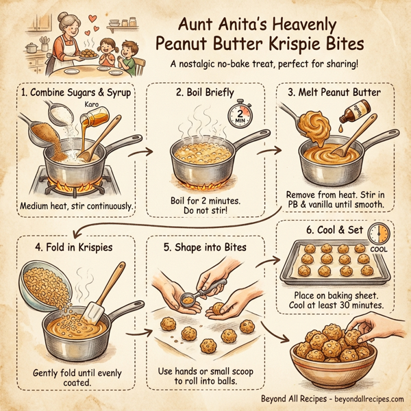Aunt Anita's Heavenly Peanut Butter Krispie Bites instructions