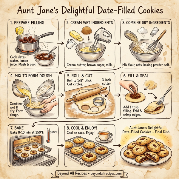 Aunt Jane's Delightful Date-Filled Cookies instructions