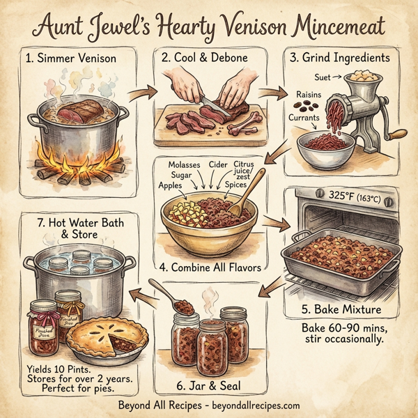 Aunt Jewel's Hearty Venison Mincemeat instructions