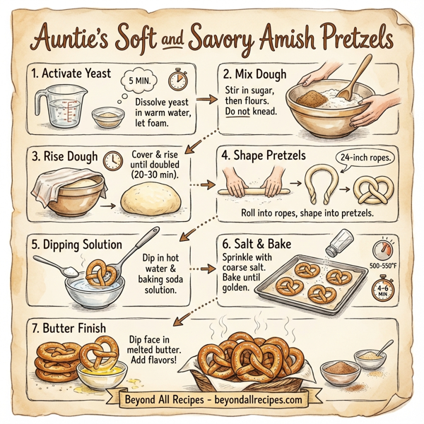 Auntie's Soft and Savory Amish Pretzels instructions