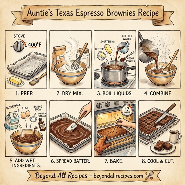 Auntie's Texas Espresso Brownies instructions