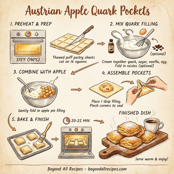 Austrian Apple Quark Pockets instructions