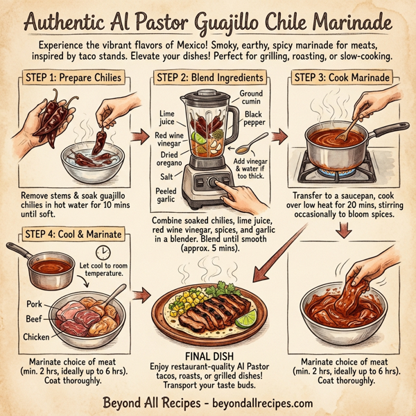 Authentic Al Pastor Guajillo Chile Marinade instructions