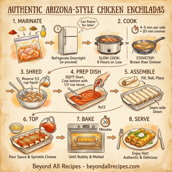 Authentic Arizona-Style Chicken Enchiladas instructions
