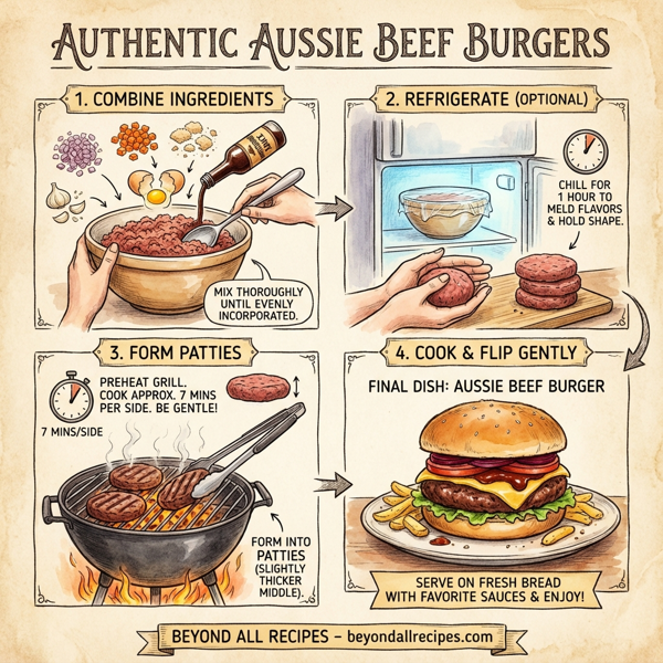 Authentic Aussie Beef Burgers instructions