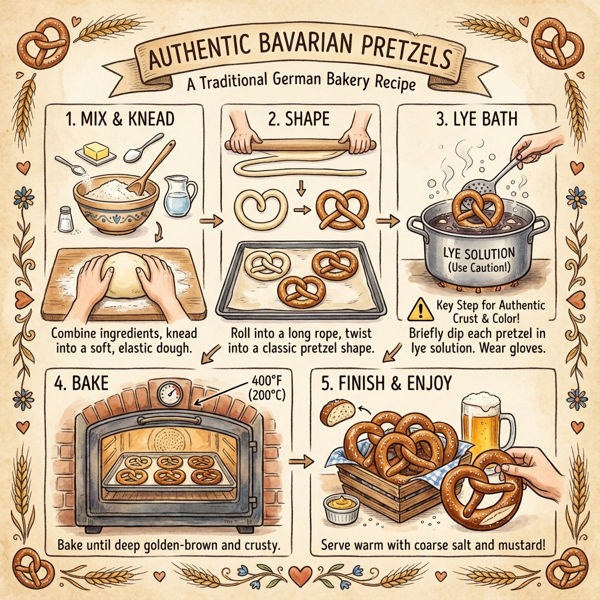 Authentic Bavarian Pretzels instructions
